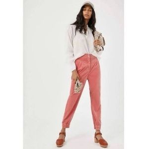 Anthropologie pink corduroy pants